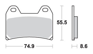 SBS KLOCKI HAMULCOWE KH244 TRACK AND SPORT SINTER KOLOR ZŁOTY 706RST (ZAMIENIA MIESZANKĘ RS)