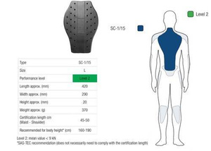 Ochraniacz pleców SAS-TEC Level 2 L