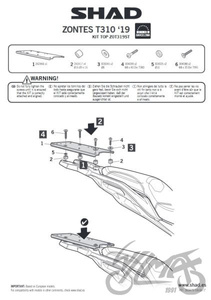 Stelaż kufra tylnego SHAD do Zontes T310