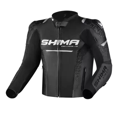 Kurtka motocyklowa skórzana sportowa Shima STR 2.0 czarny