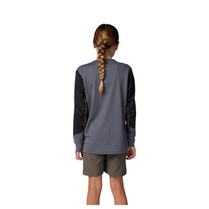 Koszulka rowerowa z długim rękawem dziecięca FOX Junior Defend Graphite