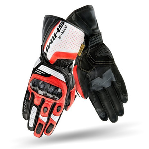 Rękawice motocyklowe skórzane sportowe Shima STR-2 GLOVES czerwony