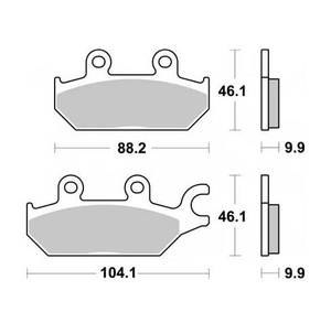 SBS KLOCKI HAMULCOWE KH642 OFF-ROAD SINTER KOLOR ZŁOTY CAN-AM COMMANDER 800/100 '18-'20, YAMAHA YXC/YXM VIKING WOLVERINE, YXE 850 WOLVERINE '18-'20 LEWY PRZÓD