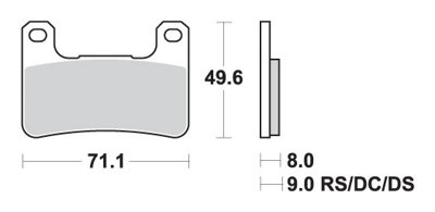 SBS KLOCKI HAMULCOWE KH379 TRACK AND SPORT SINTER KOLOR ZŁOTY PASUJE DO: SUZUKI GSX-R 600/750/100/1300 PRZÓD (ZAMIENIA MIESZANKĘ RS)