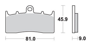 SBS KLOCKI HAMULCOWE KH613 STREET EXCEL SINTER KOLOR ZŁOTY PASUJE DO: BMW K1200/1300/1600, R850/1100/1150/1200 PRZÓD