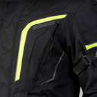 Kurtka motocyklowa tekstylna miejska OZONE SAHARA czarna żółty fluo