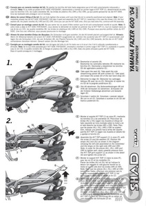 Stelaż kufra tylnego SHAD do Yamaha Fazer FZ6