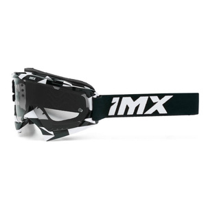 Gogle motocyklowe IMX Mud Graphic White Gloss/Black - Szyba Clear (1 Szyba W Zestawie)