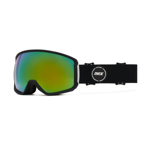 Gogle Snowboardowe IMX Peak Black Matt/Black - Szyba Podwójna Green Irridium + Brown