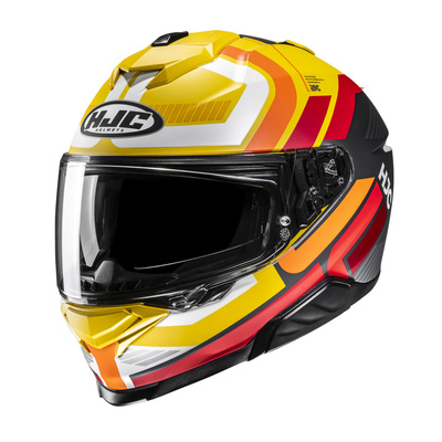 Kask motocyklowy HJC I71N Viz żółty/czerwony