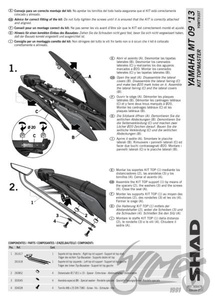 Stelaż kufra tylnego SHAD do Yamaha MT 09 Street Rally