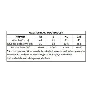 Osłona nakładka przeciwdeszczowa na buty motocyklowe OZONE STEAM unisex