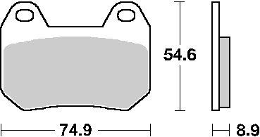 SBS KLOCKI HAMULCOWE KH304 STREET CERAMIC KOLOR CZARNY