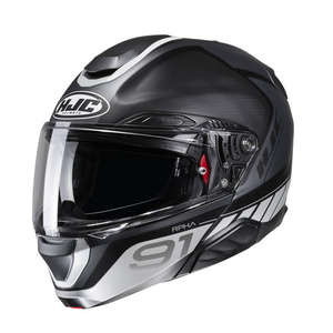 Kask motocyklowy szczękowy HJC RPHA 91 Rafino czarny/szary