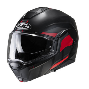 Kask motocyklowy szczękowy HJC I100 Beis czarny/czerwony