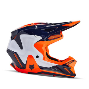 Kask cross offroad motocyklowy FOX V3 Revise Helmet Navy/pomarańczowy