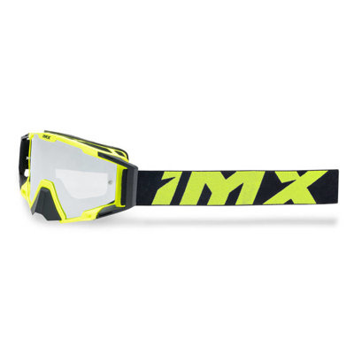 Gogle motocyklowe IMX Sand Fluo Yellow Matt/Black - Szyba Silver Iridium + Clear (2 Szyby W Zestawie)