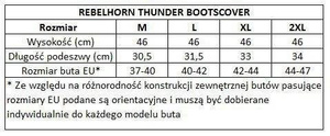 Osłona nakładka przeciwdeszczowa na buty motocyklowe Rebelhorn THUNDER czarny unisex
