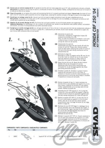 Stelaż kufra tylnego motocyklowego SHAD do Honda CBF