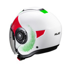 Kask motocyklowy otwarty HJC I40N Pyle biały/zielony