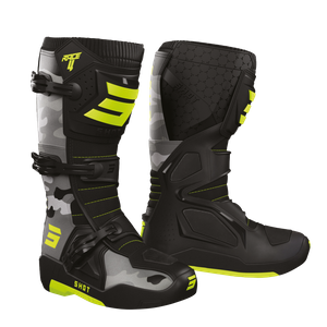 Buty motocyklowe off-road Shot Race 4 czarne-fluo-camo