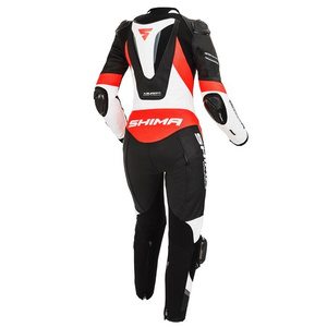 Kombinezon jednoczęściowy motocyklowy skórzany sportowy Shima MIURA RS biały/fluo