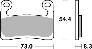 SBS KLOCKI HAMULCOWE KH724 STREET EXCEL SINTER KOLOR ZŁOTY BMW S 1000RR, R 1250GS/GS ADVENTURE/RT/RT SPORT '19-