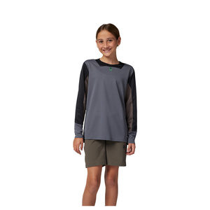 Koszulka rowerowa z długim rękawem dziecięca FOX Junior Defend Graphite