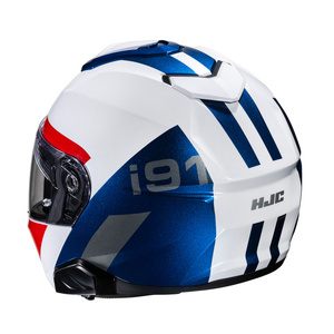 Kask motocyklowy szczękowy HJC I91 Bina biały/niebieski