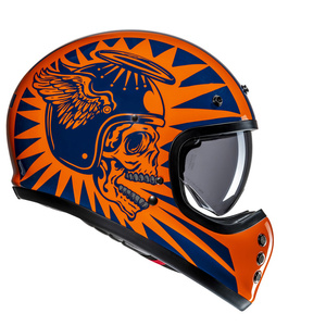 Kask motocyklowy HJC V60 Flame czarny/czerwony