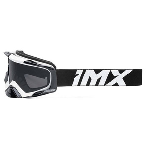 Gogle motocyklowe IMX Dust White Gloss - Szyba Dark Smoke + Clear (2 Szyby W Zestawie)