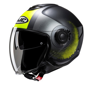 Kask motocyklowy otwarty HJC I40N Pyle czarny/żółty