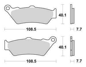 SBS KLOCKI HAMULCOWE KH209 / KH209/2 STREET EXCEL SINTER KOLOR ZŁOTY