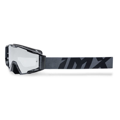 Gogle motocyklowe IMX Sand Graphic Black Gloss/Grey - Szyba Silver Iridium + Clear (2 Szyby W Zestawie)