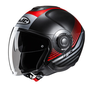 Kask motocyklowy otwarty HJC I40N Dova czerwony/czarny