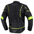 Kurtka motocyklowa tekstylna miejska OZONE JET II czarna żółty fluo