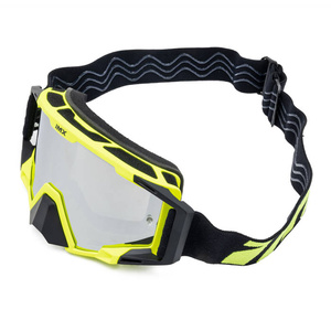 Gogle motocyklowe IMX Sand Fluo Yellow Matt/Black - Szyba Silver Iridium + Clear (2 Szyby W Zestawie)