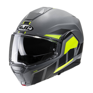 Kask motocyklowy szczękowy HJC I100 Beis szary/żółty