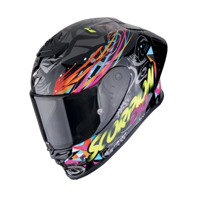Kask motocyklowy SCORPION SCORPION EXO-R1 EVO II AIR SAVAGE  czarny, czerwony, fluo