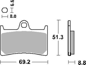 SBS KLOCKI HAMULCOWE KH252 / KH380 RACING DUAL SINTER KOLOR ZŁOTY TARCZA LEWA