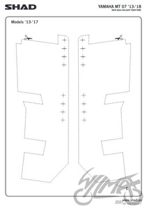 Stelaż sakwy motocyklowej półsztywnej SHAD do Yamaha MT07 18