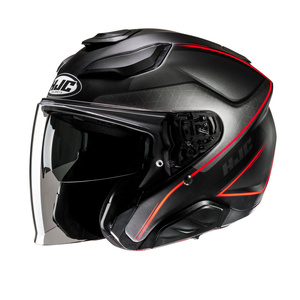 Kask motocyklowy otwarty HJC F31 Ludi czarny/czerwony