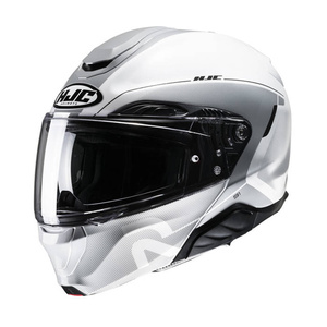 Kask motocyklowy szczękowy HJC RPHA 91 Combust biały/szary