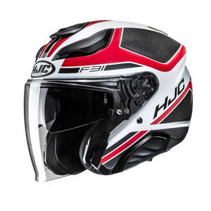 Kask motocyklowy otwarty HJC F31 Ceron czarny/czerwony