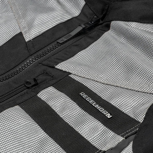 Kurtka motocyklowa tekstylna miejska/turystyczna Rebelhorn SCANDAL II srebrny-czarny