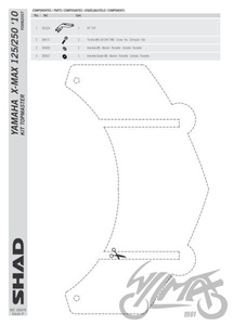 Stelaż kufra tylnego SHAD do Yamaha X-MAX 125 250