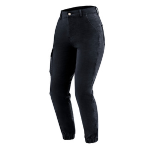 Damskie jeansy motocyklowe OZONE JANE JOGGER FIT czarne