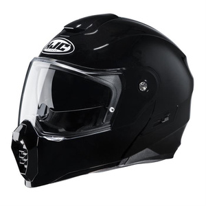 Kask motocyklowy szczękowy z daszkiem HJC C80 czarny