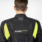 Kurtka motocyklowa tekstylna miejska OZONE SAHARA czarna żółty fluo