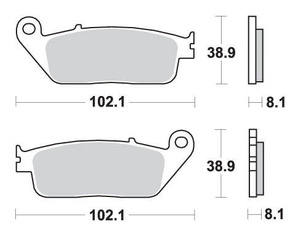 SBS KLOCKI HAMULCOWE KH142 / KH226 TRACK AND SPORT SINTER KOLOR ZŁOTY (ZAMIENIA MIESZANKĘ RS)